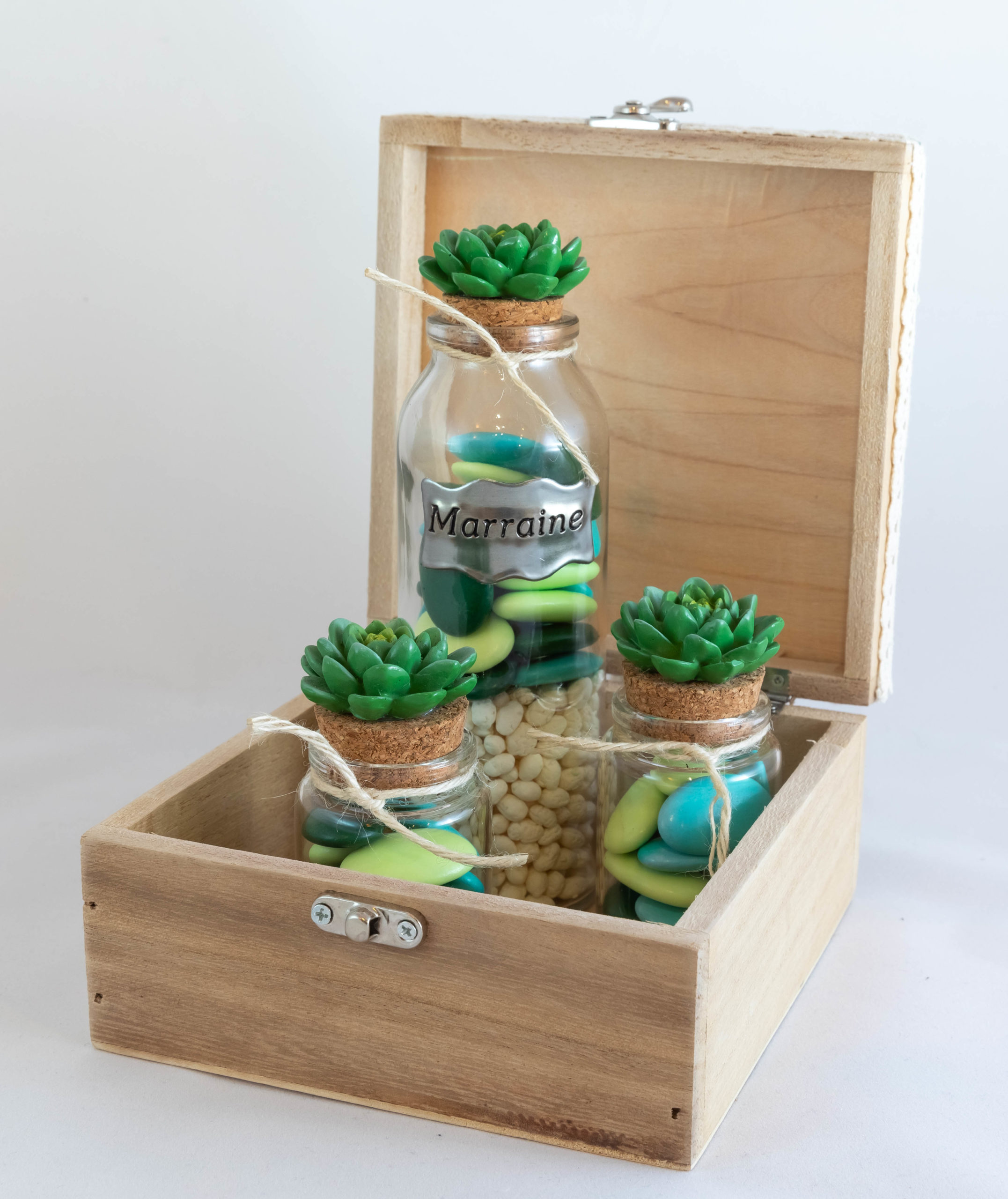 Boite en bois - Cactus Marraine Image