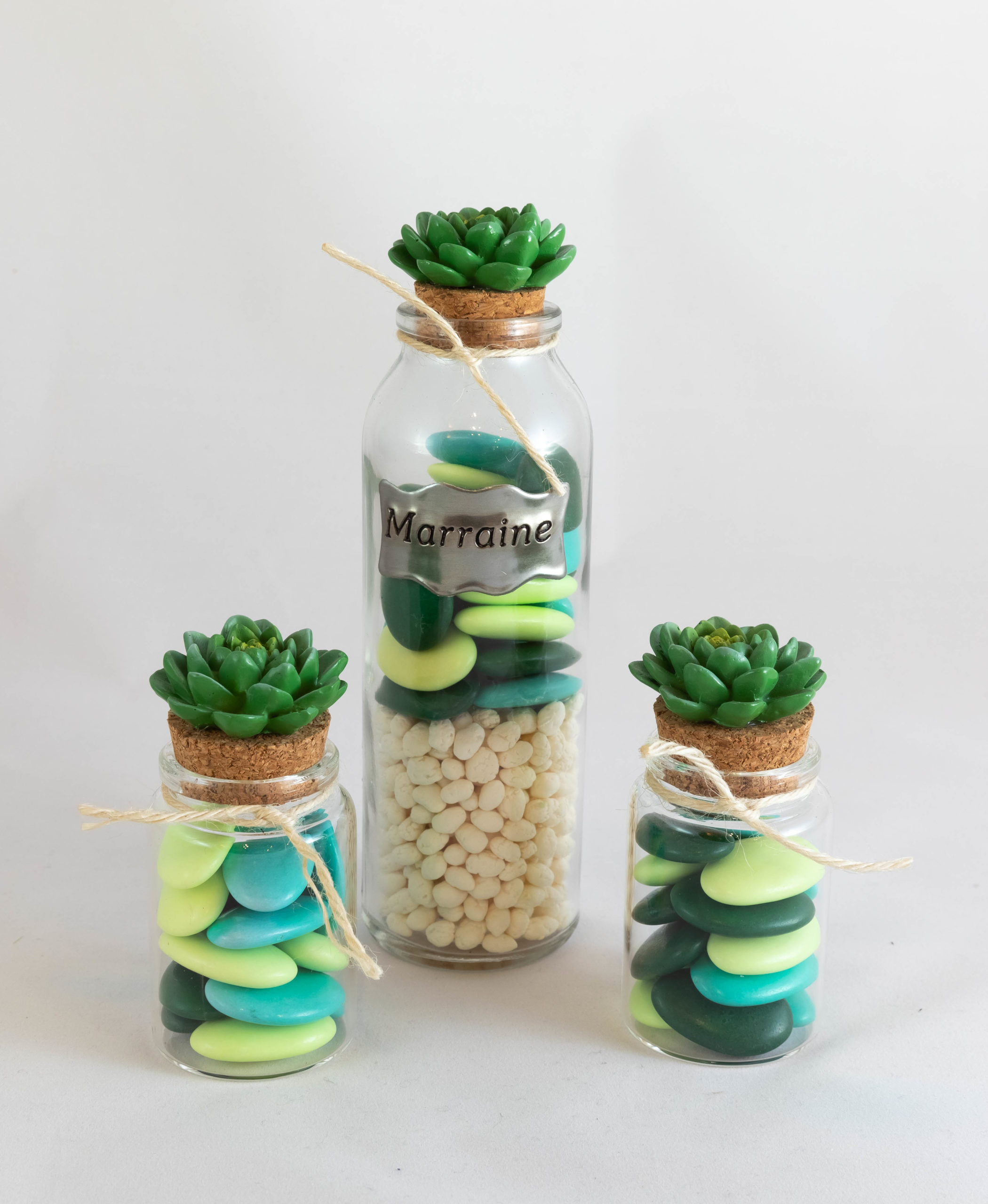 Pot en verre Marraine + Petit pot - Cactus Image
